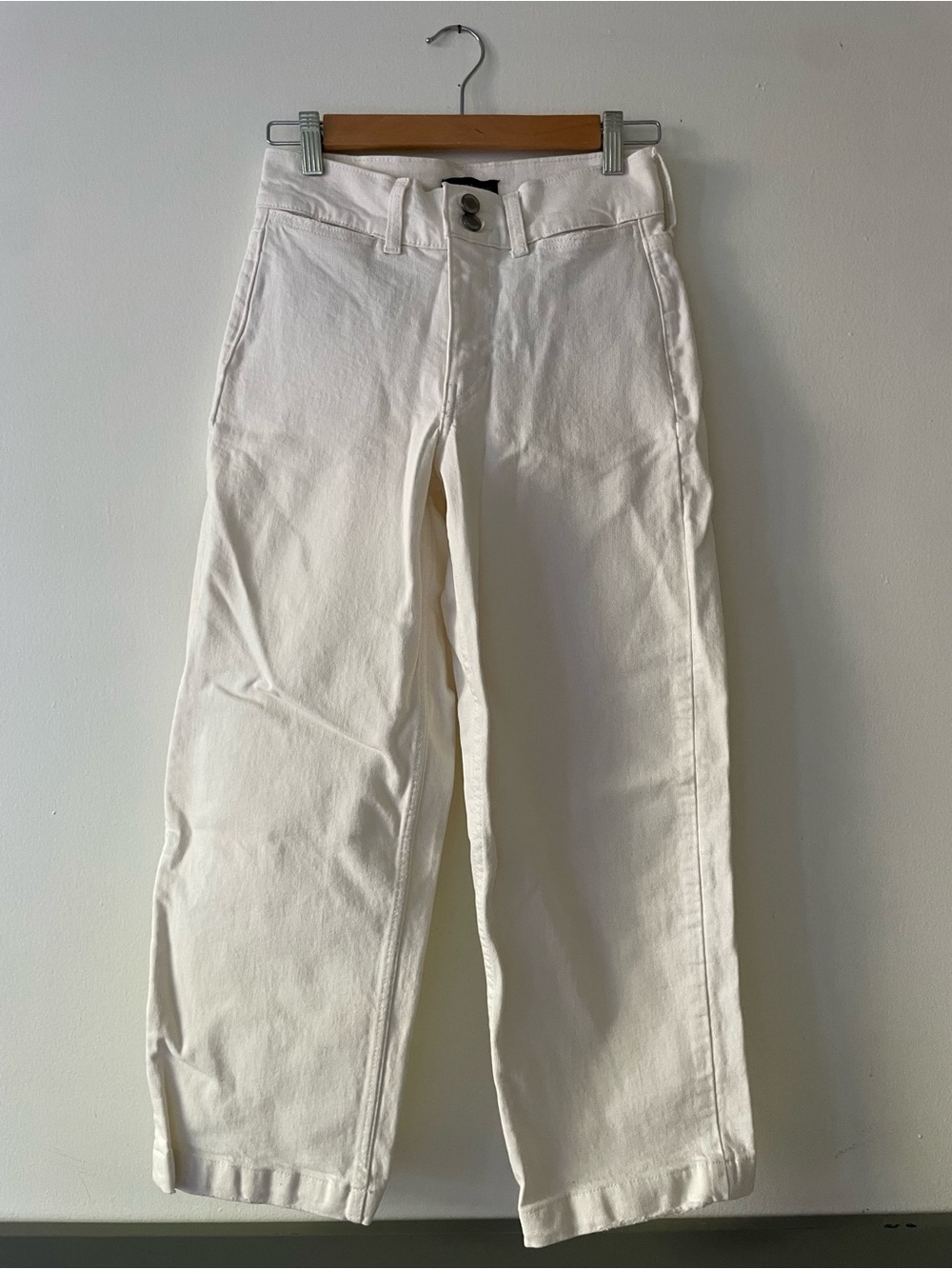 Banana Republic Cream Wide-Leg High Rise Jeans